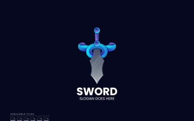 Sword Colorful Gradient Logo