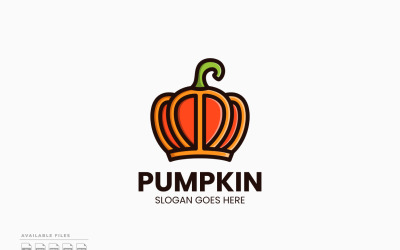 Szablon logo Crown Pumpkin Vector Design