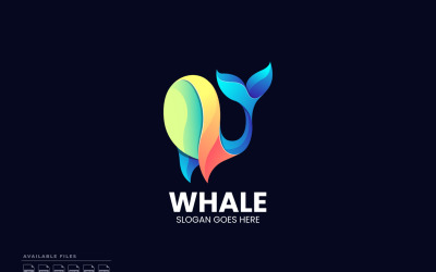 Walvis Kleurrijk Gradiënt Logo