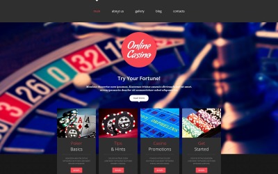 Modèle de site Web de casino Web