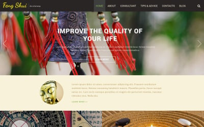 Modèle de site Web réactif Feng Shui
