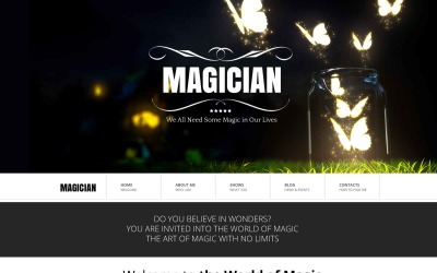 Modelo de site do Magician