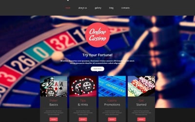 Modelo de site do Web Casino