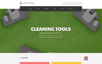 Modelo de site responsivo de limpeza