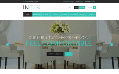 Responsive Magento Thema over Woning decoratie №52693