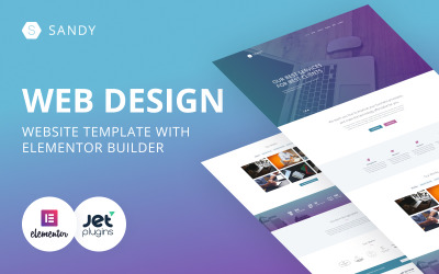 Responsywny motyw WordPress Sandy - Web Design Website Template with Elementor Builder #52603