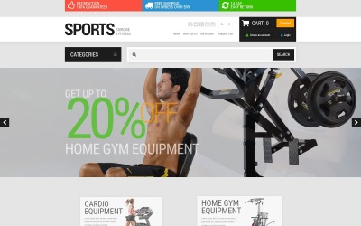 Reszponzív Active Sports Store OpenCart sablon 52684