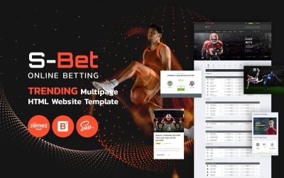 S-Bet - Çevrimiçi Bahis Çok Sayfalı HTML Web Sitesi Şablonu