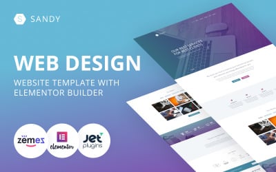 Sandy - Web Design WordPress Theme with Elementor Builder for Creative Studio Website