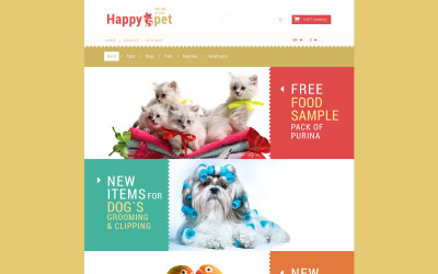 "Shopping pour animaux" thème PrestaShop adaptatif #52626