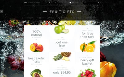 Тема PrestaShop для магазина фруктовых подарков