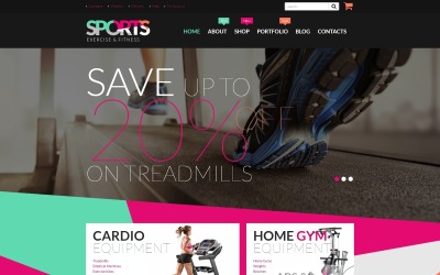 Tema WooCommerce "Fitness Equipment" #52647