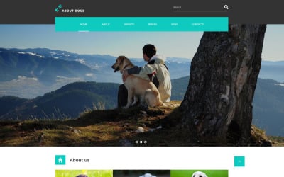 Template About Dogs Website Template