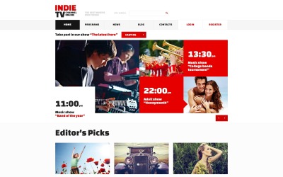 Thème Joomla adaptatif pour des chaîne de télévision #52689