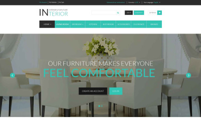 Thème Magento adaptatif pour site de décoration de la maison #52693