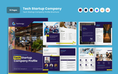 Brožura s profilem moderního technologického startupu