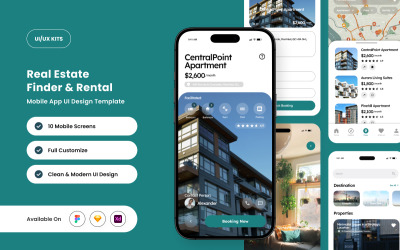 LivitOn – UI-ontwerpsjabloon voor een app voor onroerend goed