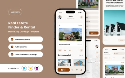Loka – UI-ontwerpsjabloon voor vastgoedapp