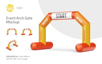 Set di mockup per cancello ad arco per eventi