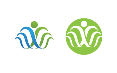 Healthy life Human fit sport logo sign illustration v.247