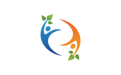 Healthy life Human fit sport logo sign illustration v.249