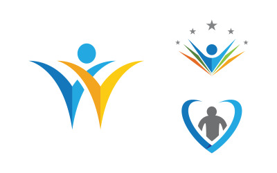Healthy life Human fit sport logo sign illustration v.270
