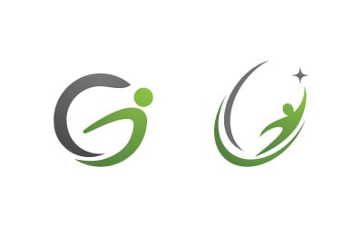 Healthy life Human fit sport logo sign illustration v.273