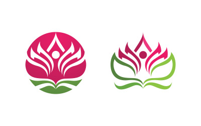 Lotus flower Logo Beauty Salon Cosmetic skincare vector icon design v.170