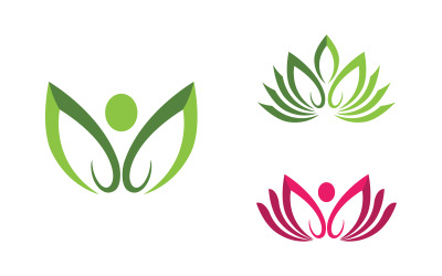 Lotus flower Logo Beauty Salon Cosmetic skincare vector icon design v.178