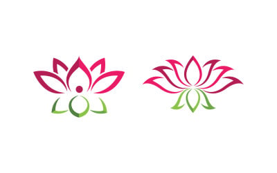 Lotus flower Logo Beauty Salon Cosmetic skincare vector icon design v.180