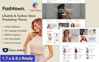 Fashtown – Responsives PrestaShop-Theme für Mode- und Bekleidungsgeschäfte