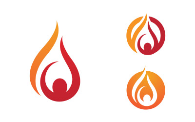 Flames Logo icon illustration vector design template v1.102