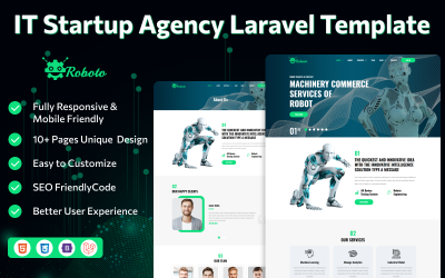Roboto – Laravel-Vorlage für KI- und IT-Startup-Agenturen