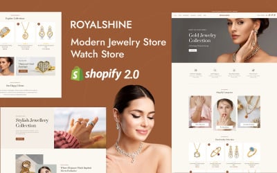 Royalshine - Tema reattivo Shopify 2.0 per negozi di gioielli e moda