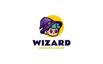 Sevimli Büyücü Maskot Logo Tasarımı
