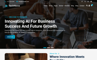 TechNova - AI and IT Startup Agency React Website Template