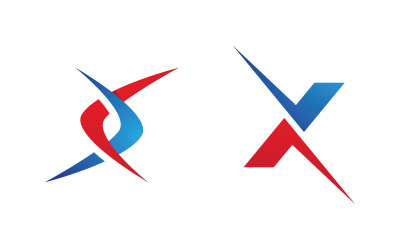 X Letter Branding design Logo Template illustration v.2