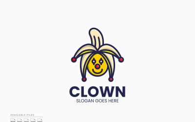 Banana Clown Logo Template Vector Design