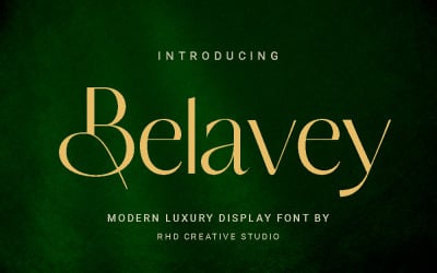 Belavey Modern Luxury Display Font
