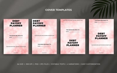Debt Payoff Planner Cover Template – Minimal Editable Design for KDP, Budget, Finance, Journal Use