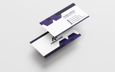 Design semplice per biglietti da visita in colore bianco