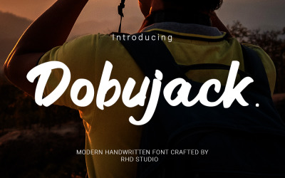 Dobujack Modern Script-lettertype