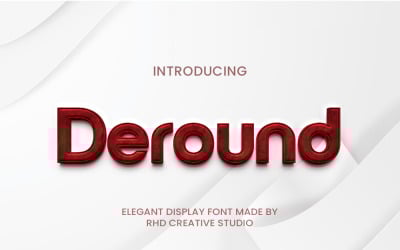 Fonte de exibição elegante Deround