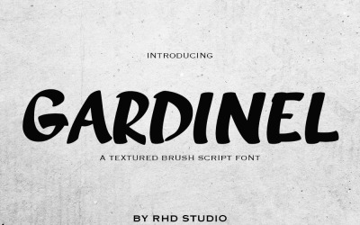 GARDINAL Textured Brush Script Font