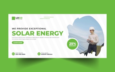 Güneş Enerjisi Sosyal Medya Kapak Afiş Şablonu