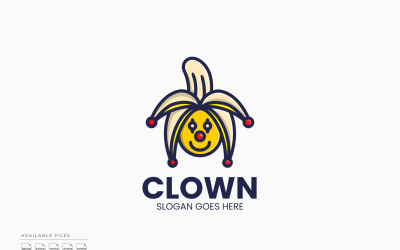 Modello di logo del clown della banana - Design vettoriale