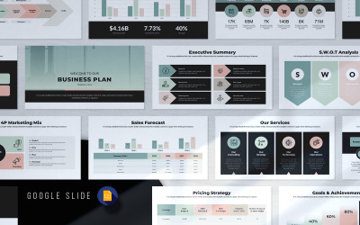 Az üzleti terv Google Slide sablonja
