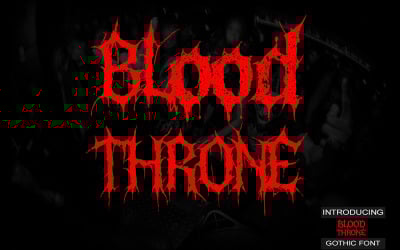 BloodThrone Gotik Metal Yazı Tipi