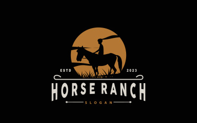 Horse Logo West Country Farm Ranch V8