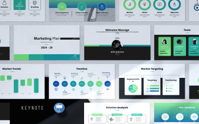 Keynote-Präsentationsvorlage für einen Geschäftsmarketingplan